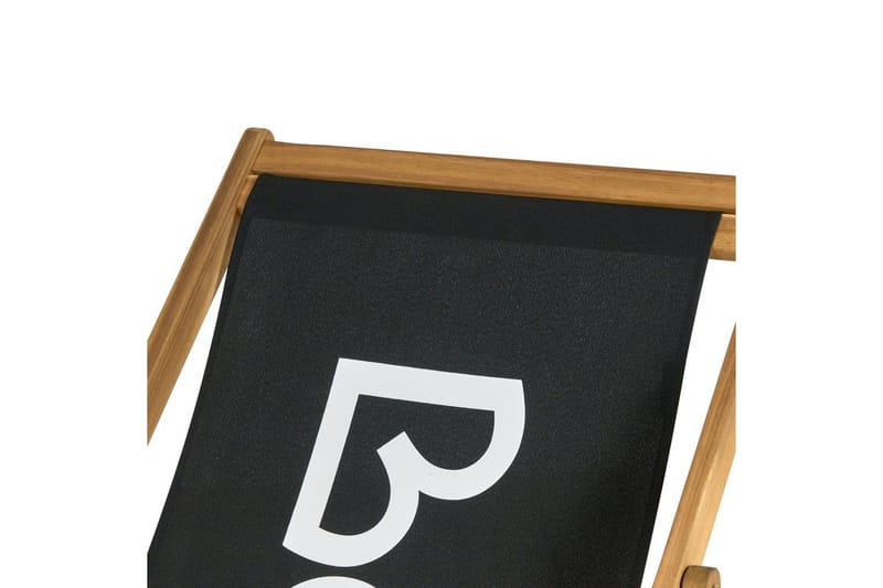 Fällbar däckstol Anzio - Svart, ljust trä - Utemöbler - Utestol & trädgårdsstol - Solstolar