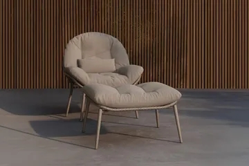Fåtölj Cala Utomhus - beige - Utemöbler - Utestol & trädgårdsstol - Utefåtölj & loungefåtölj