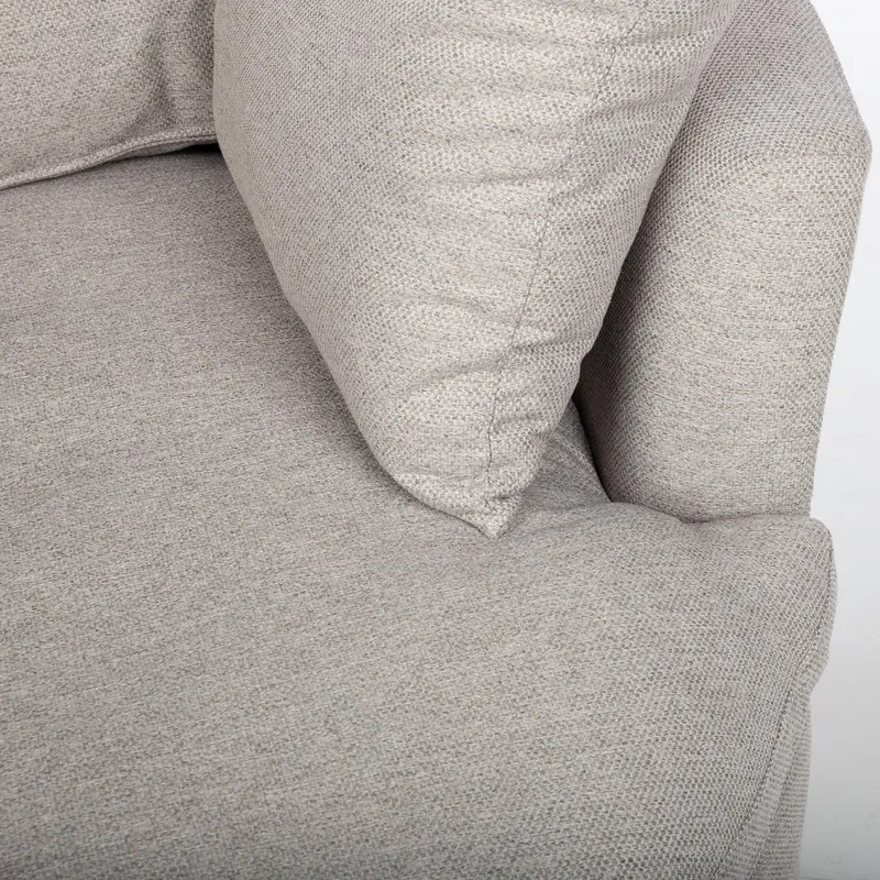 Fåtölj Fluffy Swivel 110x105x65/86 cm - Ljusgrå - Utemöbler - Utestol & trädgårdsstol - Utefåtölj & loungefåtölj