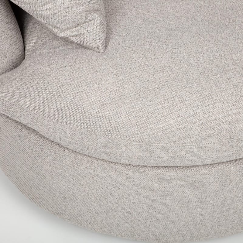 Fåtölj Fluffy Swivel 110x105x65/86 cm - Ljusgrå - Utemöbler - Utestol & trädgårdsstol - Utefåtölj & loungefåtölj