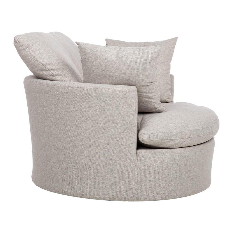Fåtölj Fluffy Swivel 110x105x65/86 cm - Ljusgrå - Utemöbler - Utestol & trädgårdsstol - Utefåtölj & loungefåtölj