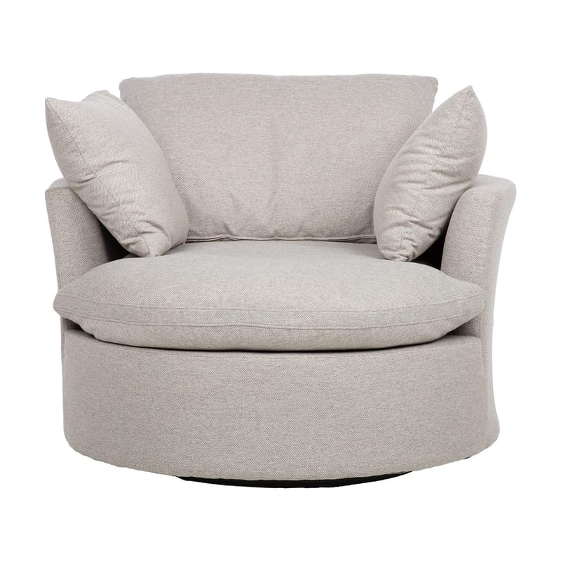 Fåtölj Fluffy Swivel 110x105x65/86 cm - Ljusgrå - Utemöbler - Utestol & trädgårdsstol - Utefåtölj & loungefåtölj