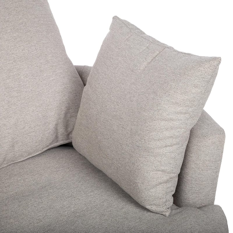 Fåtölj Fluffy Swivel 110x105x65/86 cm - Ljusgrå - Utemöbler - Utestol & trädgårdsstol - Utefåtölj & loungefåtölj