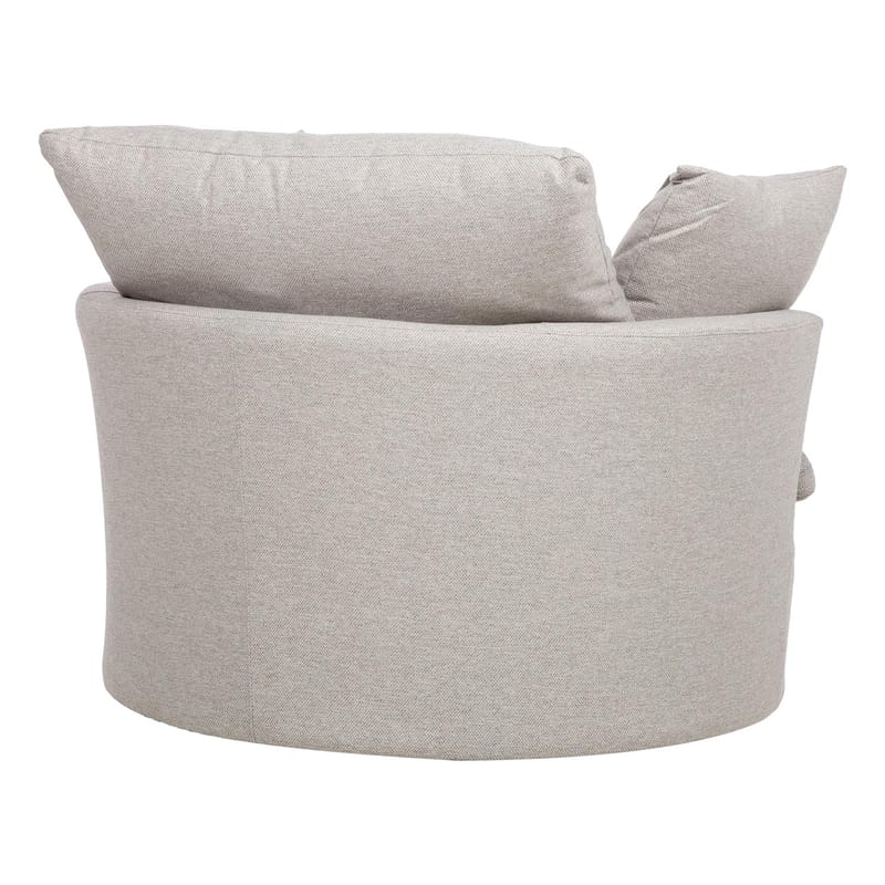Fåtölj Fluffy Swivel 110x105x65/86 cm - Ljusgrå - Utemöbler - Utestol & trädgårdsstol - Utefåtölj & loungefåtölj