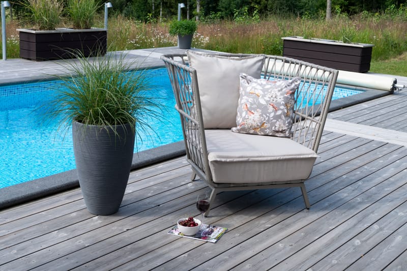 Fåtölj Hillerstorp Jet Set Lounge - Beige - Utemöbler - Utestol & trädgårdsstol - Utefåtölj & loungefåtölj