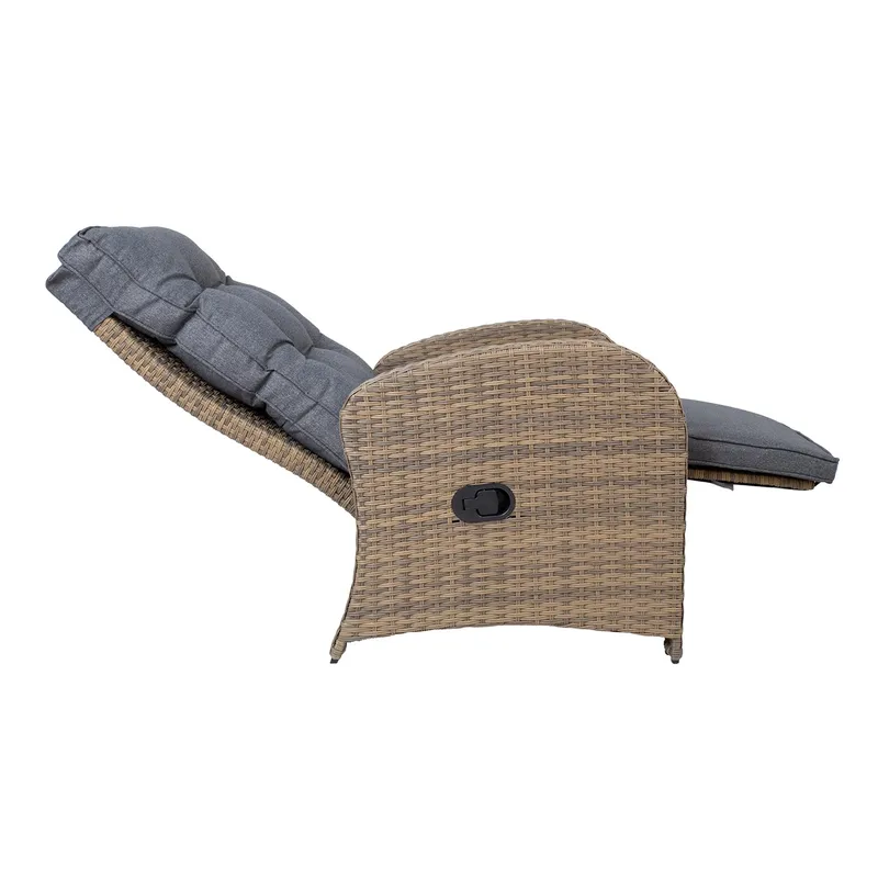 Fåtölj Moor 150x40xh74 cm, melamin med ekbark - brun - Utemöbler - Utestol & trädgårdsstol - Positionsstol