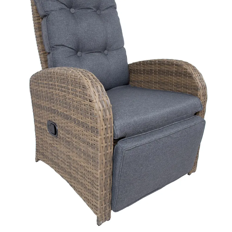 Fåtölj Moor 150x40xh74 cm, melamin med ekbark - brun - Utemöbler - Utestol & trädgårdsstol - Positionsstol