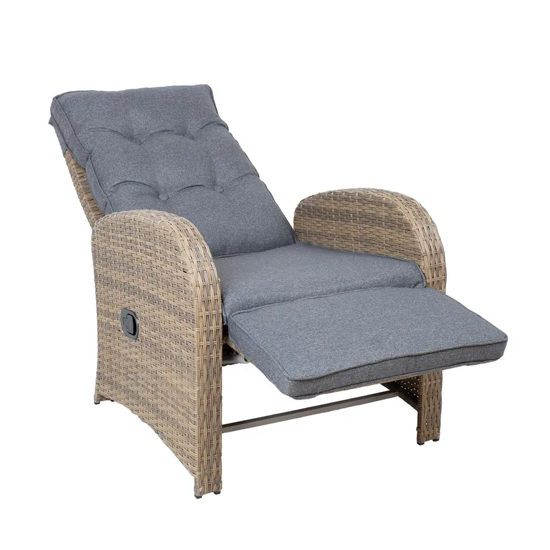 Fåtölj Moor 150x40xh74 cm, melamin med ekbark - brun - Utemöbler - Utestol & trädgårdsstol - Positionsstol