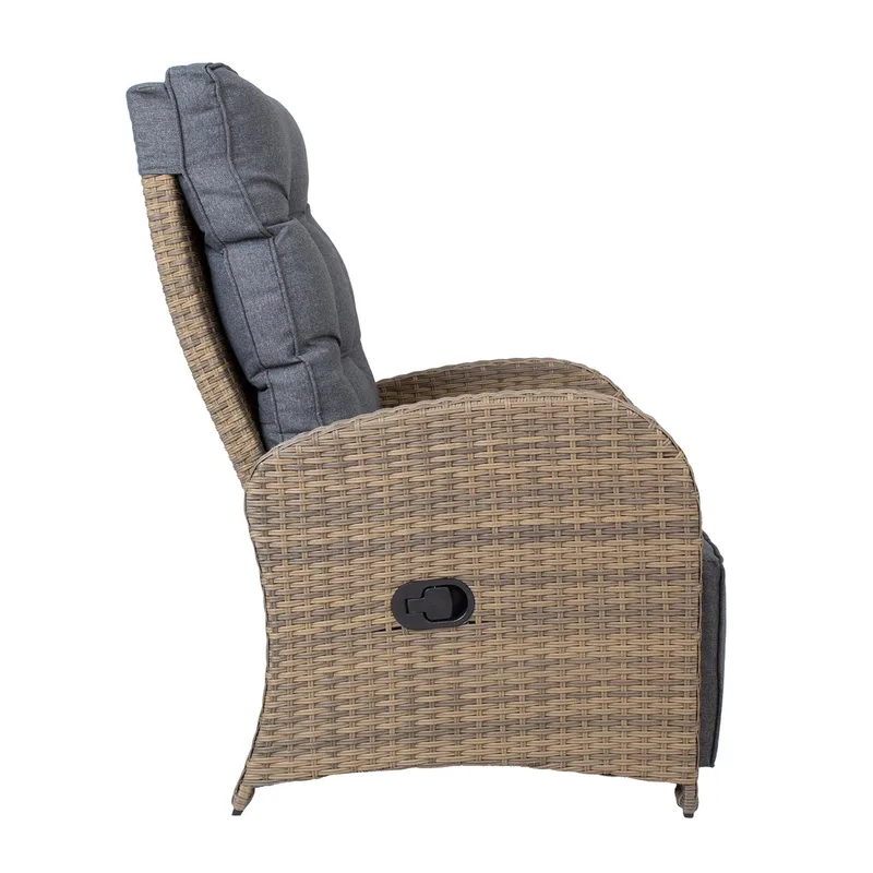 Fåtölj Moor 150x40xh74 cm, melamin med ekbark - brun - Utemöbler - Utestol & trädgårdsstol - Positionsstol