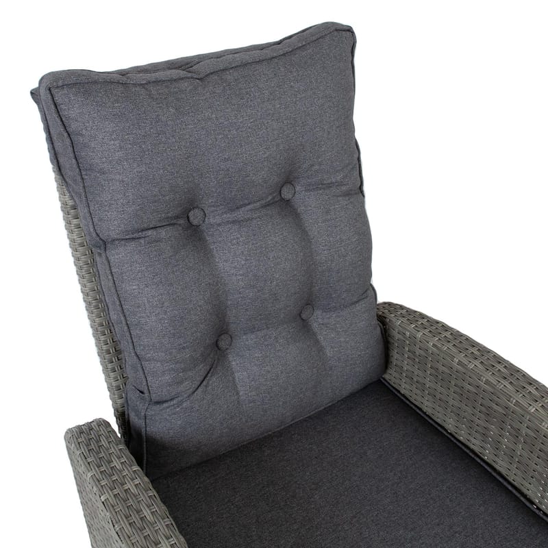 Fåtölj Moor 80x40xh85 cm, melamin med ekbark - grå - Utemöbler - Utestol & trädgårdsstol - Positionsstol