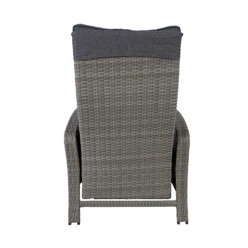 Fåtölj Moor 80x40xh85 cm, melamin med ekbark - grå - Utemöbler - Utestol & trädgårdsstol - Positionsstol