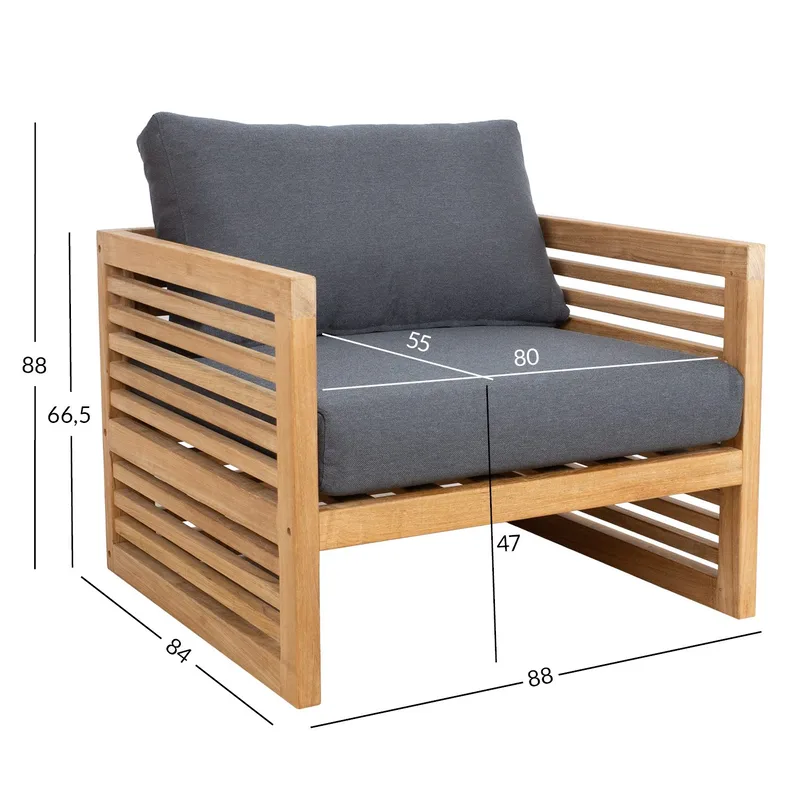 Fåtölj Serenity - brun - Utemöbler - Utestol & trädgårdsstol - Utefåtölj & loungefåtölj