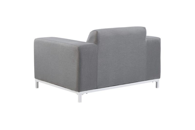 Fåtölj set om 2 Rovigo - Grå, vit - Utemöbler - Utestol & trädgårdsstol - Utefåtölj & loungefåtölj