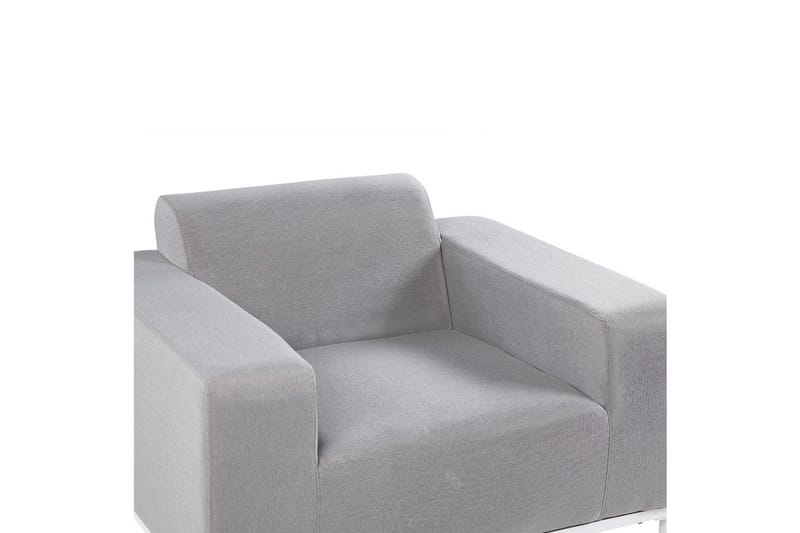 Fåtölj set om 2 Rovigo - Ljusgrå, vit - Utemöbler - Utestol & trädgårdsstol - Utefåtölj & loungefåtölj