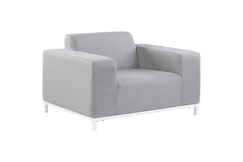 Fåtölj set om 2 Rovigo - Ljusgrå, vit - Utemöbler - Utestol & trädgårdsstol - Utefåtölj & loungefåtölj