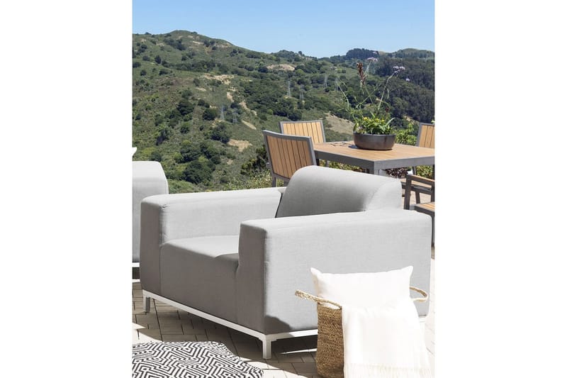 Fåtölj set om 2 Rovigo - Ljusgrå, vit - Utemöbler - Utestol & trädgårdsstol - Utefåtölj & loungefåtölj