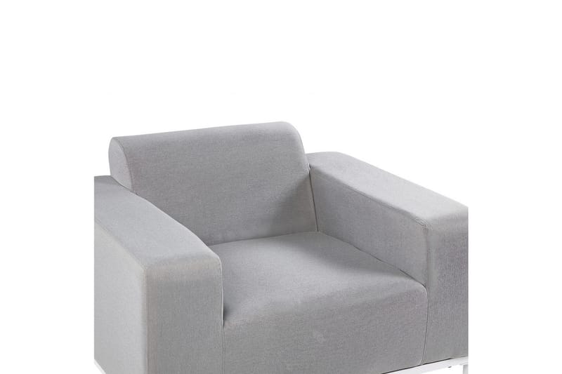 Fåtölj set om 2 Rovigo - Ljusgrå, vit - Utemöbler - Utestol & trädgårdsstol - Utefåtölj & loungefåtölj