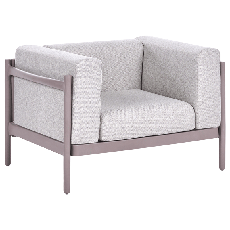 Fåtölj utomhus Ferretti - Grå/Beige - Utemöbler - Utestol & trädgårdsstol - Utefåtölj & loungefåtölj