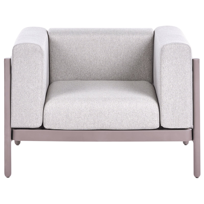 Fåtölj utomhus Ferretti - Grå/Beige - Utemöbler - Utestol & trädgårdsstol - Utefåtölj & loungefåtölj