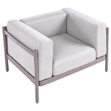 Fåtölj utomhus Ferretti - Grå/Beige - Utemöbler - Utestol & trädgårdsstol - Utefåtölj & loungefåtölj
