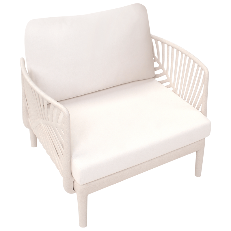 Fåtölj utomhus Saturnia - Beige - Utemöbler - Utestol & trädgårdsstol - Utefåtölj & loungefåtölj