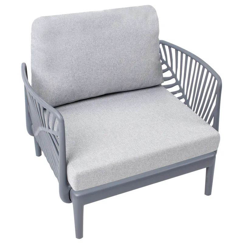 Fåtölj utomhus Saturnia - Grå - Utemöbler - Utestol & trädgårdsstol - Utefåtölj & loungefåtölj