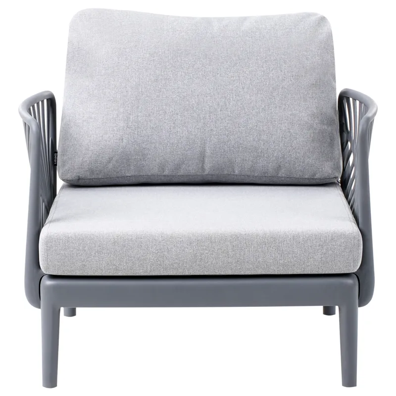 Fåtölj utomhus Saturnia - Grå - Utemöbler - Utestol & trädgårdsstol - Utefåtölj & loungefåtölj
