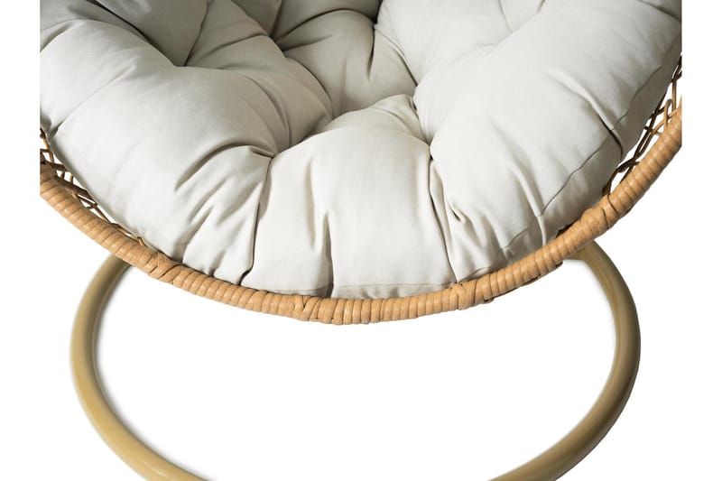 Fogo Hängstol Utomhus - Hängfåtölj - Hänggunga med stativ till balkong uteplats 95 cm - Brun/Beige - Utemöbler - Utestol & trädgårdsstol - Hängstol utomhus