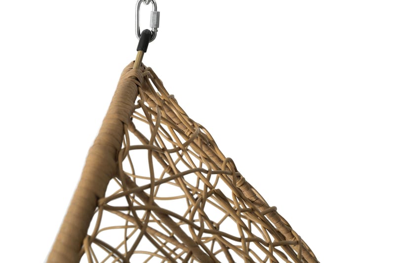 Fogo Hängstol Utomhus - Hängfåtölj - Hänggunga med stativ till balkong uteplats 95 cm - Brun/Beige - Utemöbler - Utestol & trädgårdsstol - Hängstol utomhus