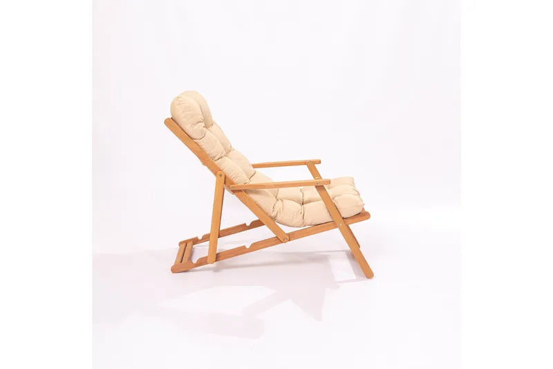 Gardellis Solstol 40x40 cm - Brun/Cream - Utemöbler - Utestol & trädgårdsstol - Solstolar