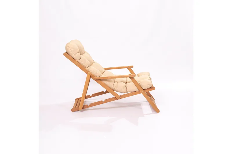 Gardellis Solstol 40x40 cm - Brun/Cream - Utemöbler - Utestol & trädgårdsstol - Solstolar