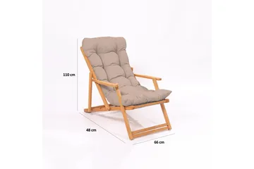 Gardellis Solstol 58x49 cm - Brun/Natur - Utemöbler - Utestol & trädgårdsstol - Solstolar