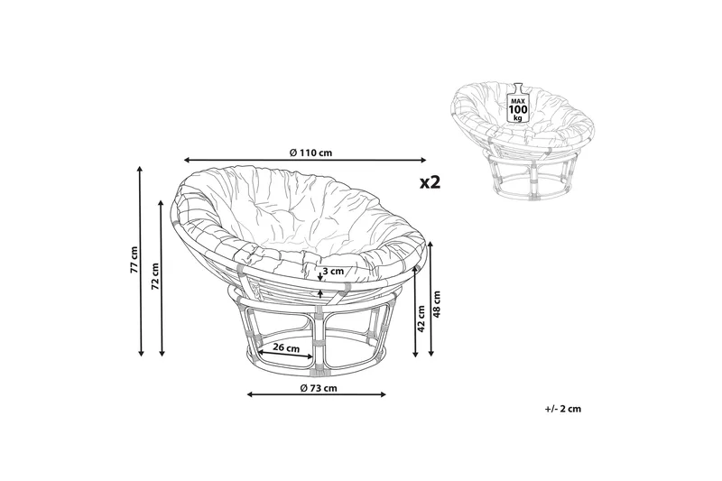 Giorgio Utefåtölj - Natural/Beige - Utemöbler - Utestol & trädgårdsstol - Utefåtölj & loungefåtölj