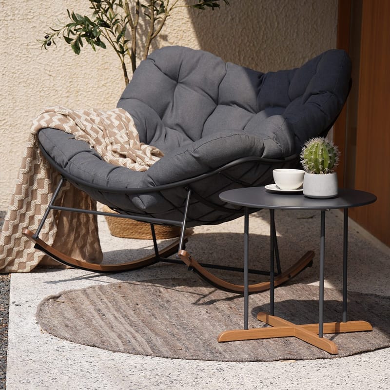 Gungstol Royal - Mörkgrå - Utemöbler - Utestol & trädgårdsstol - Gungstol utomhus