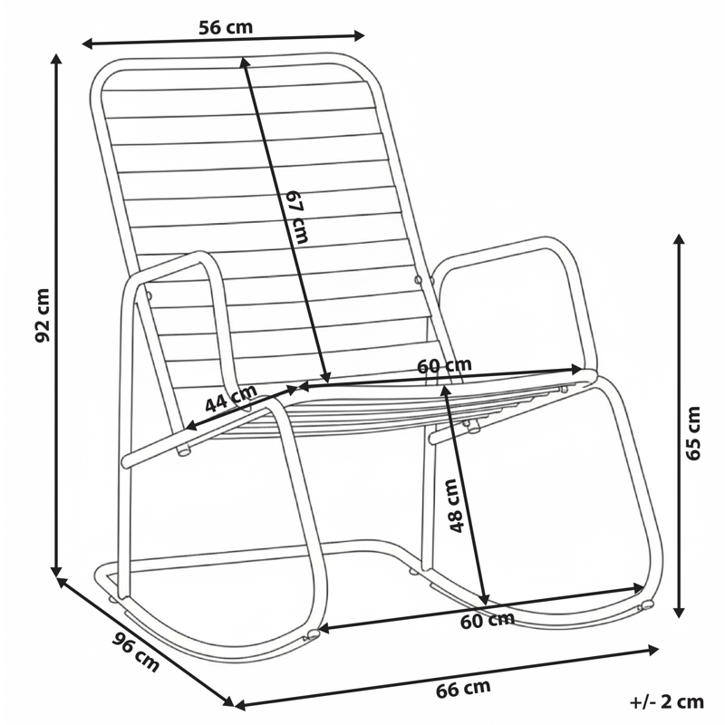 Gungstol utomhus Turi - Beige - Utemöbler - Utestol & trädgårdsstol - Gungstol utomhus