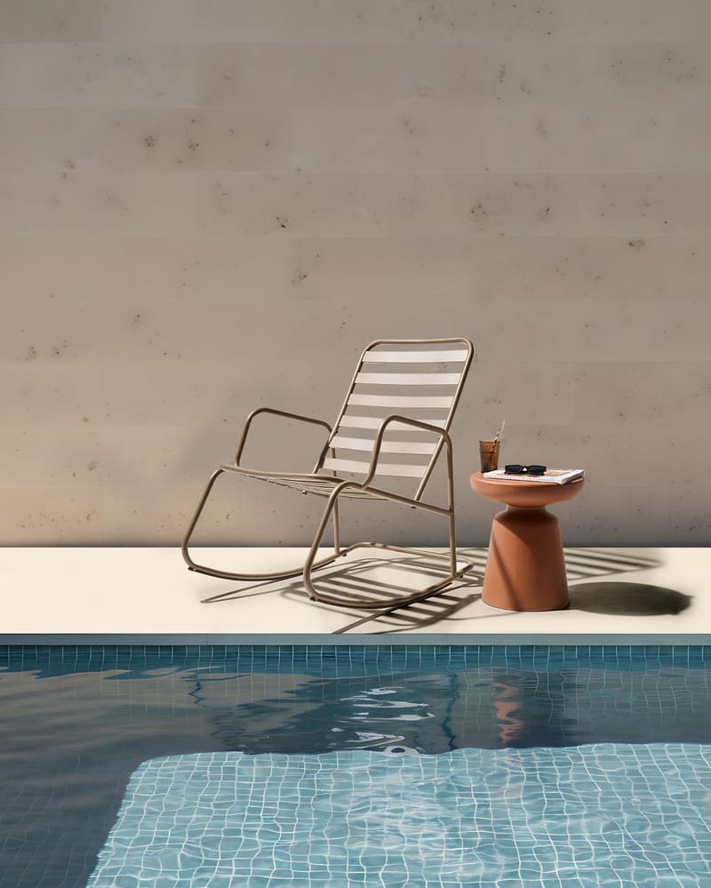 Gungstol utomhus Turi - Beige - Utemöbler - Utestol & trädgårdsstol - Gungstol utomhus