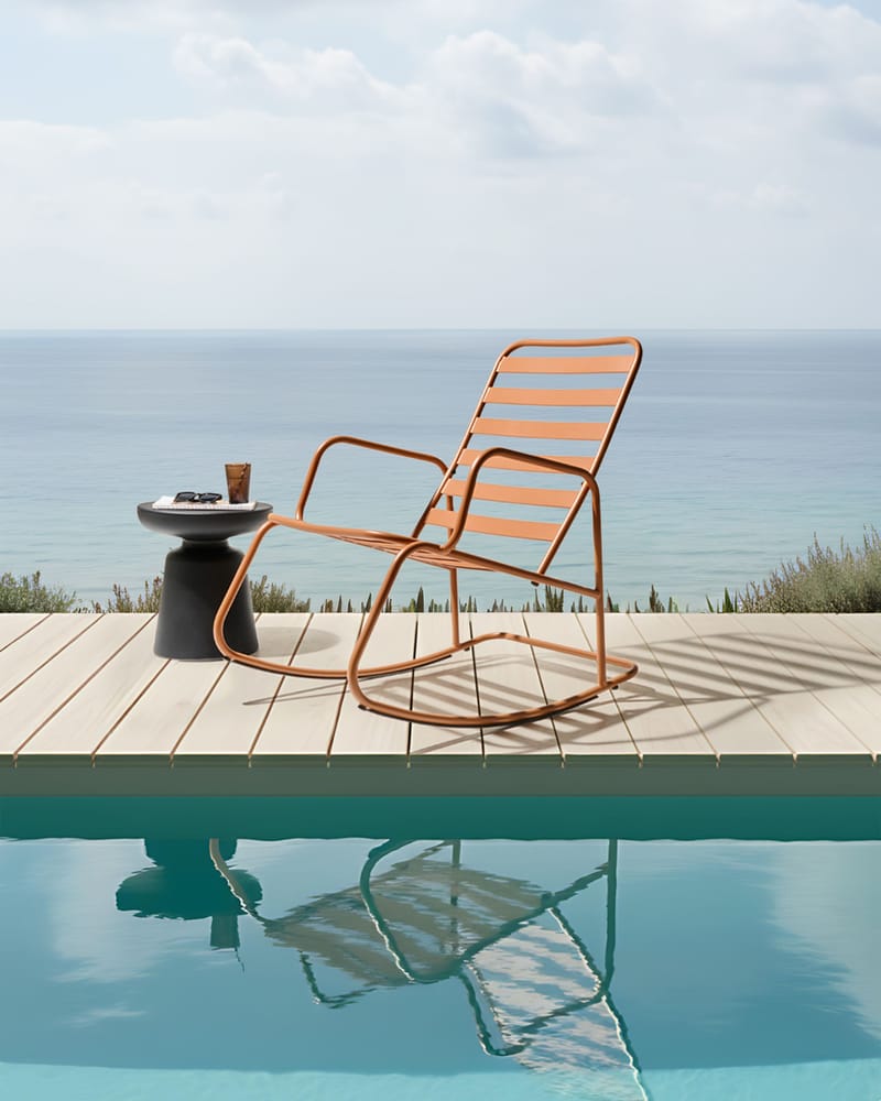 Gungstol utomhus Turi - Brun - Utemöbler - Utestol & trädgårdsstol - Gungstol utomhus