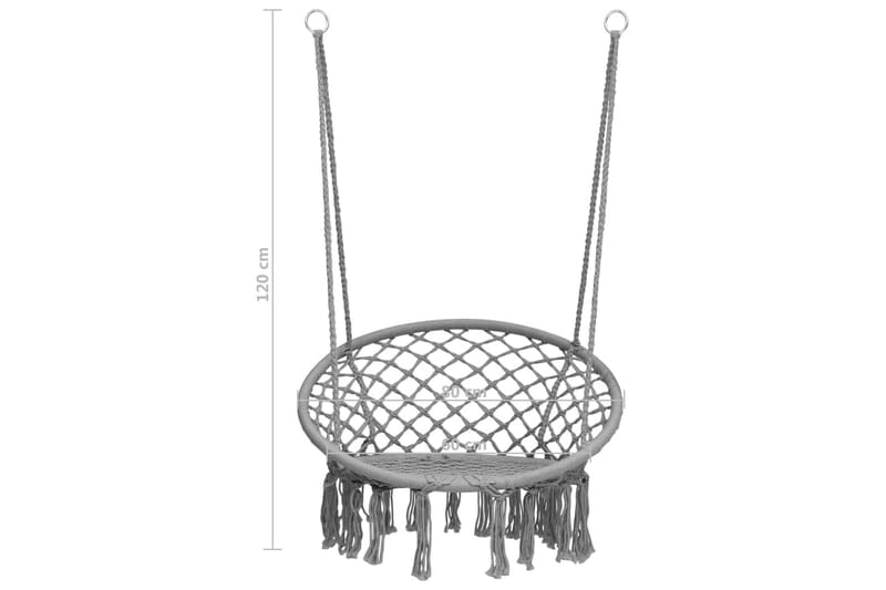 Hängstol Utomhus 80 cm grå - Grå - Utemöbler - Utestol & trädgårdsstol - Hängstol utomhus