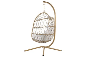 Hängstol Adria - Beige, vit - Utemöbler - Utestol & trädgårdsstol - Hängstol utomhus