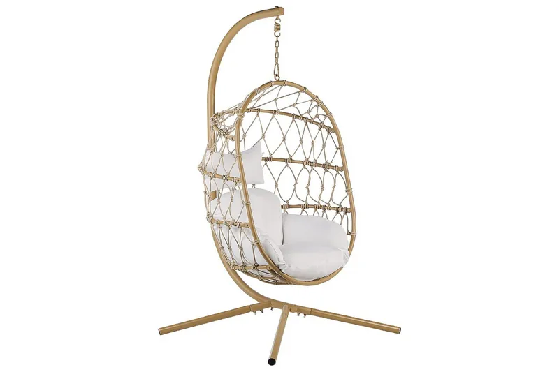 Hängstol Adria - Beige, vit - Utemöbler - Utestol & trädgårdsstol - Hängstol utomhus