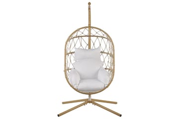 Hängstol Adria - Beige, vit - Utemöbler - Utestol & trädgårdsstol - Hängstol utomhus