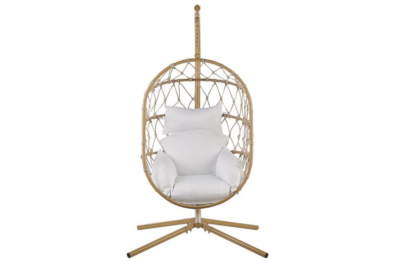 Hängstol Adria - Beige, vit - Utemöbler - Utestol & trädgårdsstol - Hängstol utomhus
