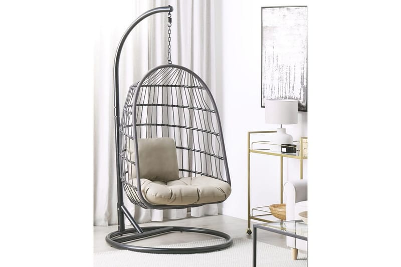 Hängstol Allera - Svart, Grå - Utemöbler - Utestol & trädgårdsstol - Hängstol utomhus