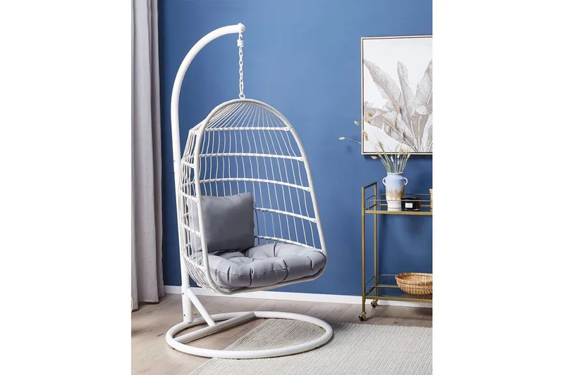Hängstol Allera - Vit, Grå - Utemöbler - Utestol & trädgårdsstol - Hängstol utomhus