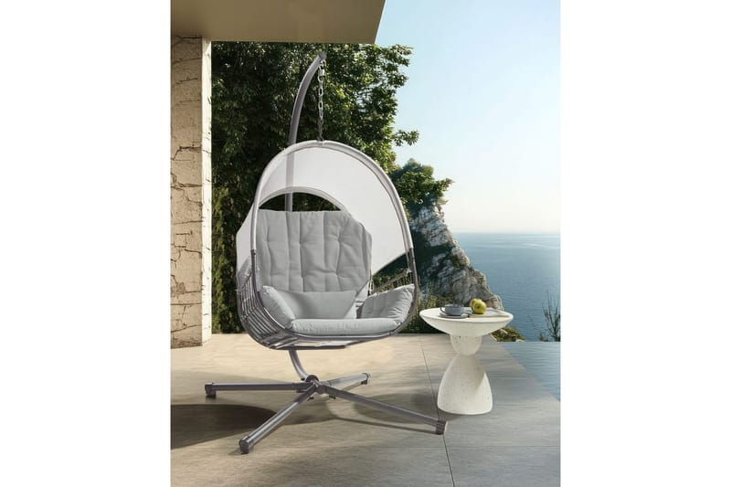 Hängstol Alviano - Ljusgrå - Utemöbler - Utestol & trädgårdsstol - Hängstol utomhus