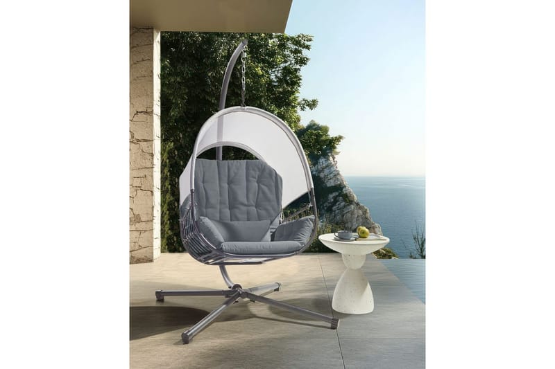 Hängstol Alviano - Mörkgrå - Utemöbler - Utestol & trädgårdsstol - Hängstol utomhus