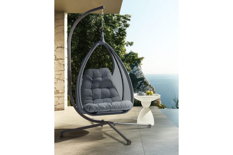 Hängstol Avegno - Mörkgrå - Utemöbler - Utestol & trädgårdsstol - Hängstol utomhus