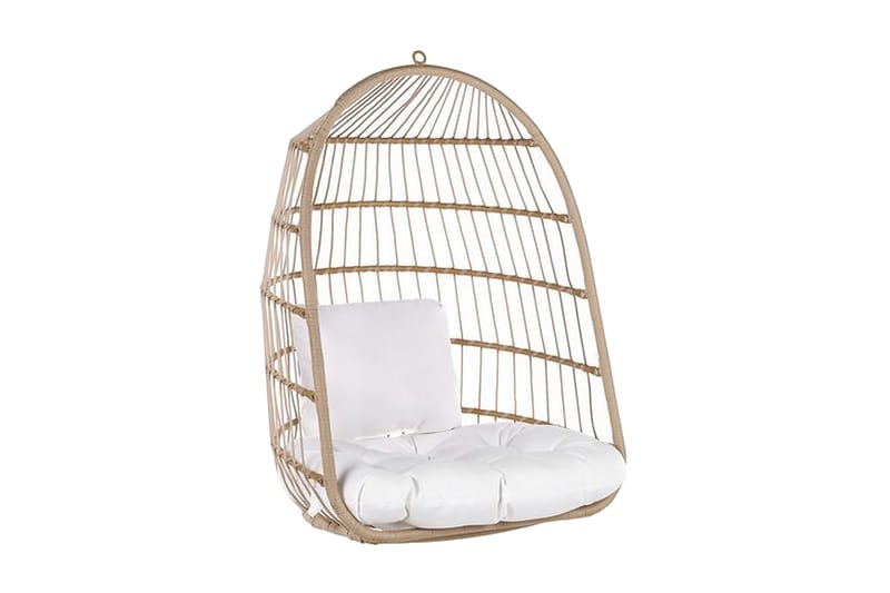 Allera Hängstol Utomhus med Stativ - Beige/Vit - Utemöbler - Utestol & trädgårdsstol - Hängstol utomhus