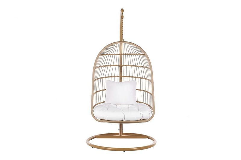 Allera Hängstol Utomhus med Stativ - Beige/Vit - Utemöbler - Utestol & trädgårdsstol - Hängstol utomhus