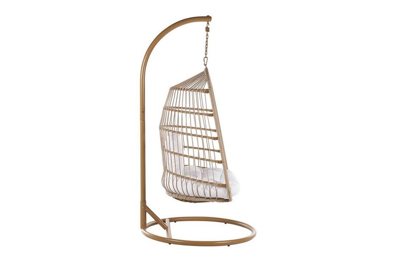 Allera Hängstol Utomhus med Stativ - Beige/Vit - Utemöbler - Utestol & trädgårdsstol - Hängstol utomhus